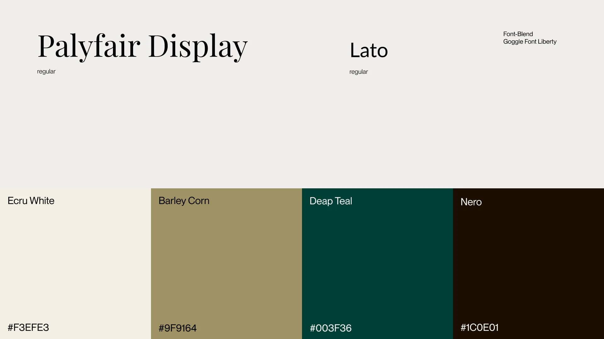 Individual Reisen Weltweit: Playfair Display und Lato mit Cremeweiß, Goldbeige, Dunkelgrün und Dunkelbraun